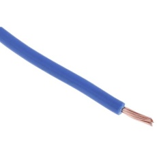 【180-5911】22AWG 円形 フックアップワイヤー/計装ケーブル、100m、青 、PVC TI3、1 kV dc、600 V ac(100m入り)