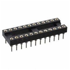 【183-1579】22 ピン DILソケット、2.54mm ピッチ、スルーホール実装