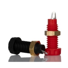 【191-7883】バナナソケット メス 黒 、赤