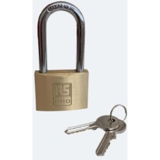 【195-8248】南京錠 シャックル径:7mm 真鍮、ステンレス鋼