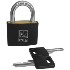 【195-8255】南京錠 シャックル径:6mm 真鍮 Black