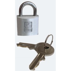 【195-8256】南京錠 シャックル径:5mm アルミニウム、ステンレス鋼 グレー