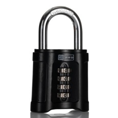 【196-3963】南京錠 シャックル径:8mm 亜鉛合金 Black