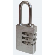 【196-3964】組み合わせ南京錠 シャックル径:3mm アルミニウム 銀