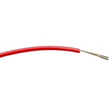 【196-4219】24 AWG シングルコア フックアップワイヤー/計装ケーブル、100m、赤 、PVC、1 kV ac(100個入り)