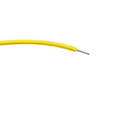 【196-4308】23 AWG シングルコア フックアップワイヤー/計装ケーブル、100m、黄 、PVC、1 kV ac(100個入り)
