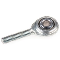 【198-9061】ロッド端、内径:5mm、M5x0.8 オス、スチール