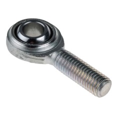 【198-9106】ロッド端、内径:12mm、M12x1.75 オス、スチール