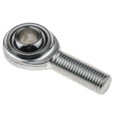 【198-9134】ロッド端 M16x2 オス スチール ボア16mm 全長85mm、Metric Thread Standard オス