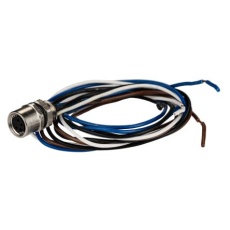 【201-7164】メス 丸型コネクタ、4極、M8、前面取り付け