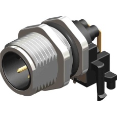 【201-7207】オス 丸型コネクタ、4極、M12