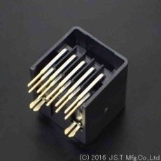 【S10B-J21DK-GGXR(LF)(AU)】ライトアングル 基板接続用ピンヘッダ 10極 2.5mm 2列 6個入り