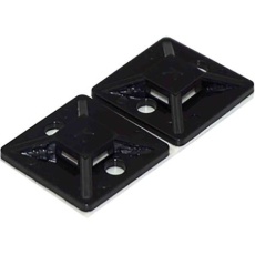 【204-0242】ケーブルタイマウント 、黒、長さ 19.5mm、幅 19.5 mm(10個入り)