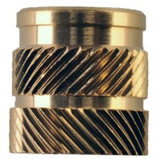 【204-0617】ネジ インサート 真鍮 M4 6.3mm(100個入り)