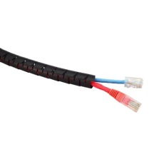 【204-4414】スパイラルケーブルラップ Polypropylene 黒(25m入り)