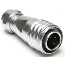 【206-5057】オス 丸型コネクタ、4極、M16、ケーブルマウント