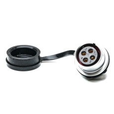 【206-5178】メス 丸型コネクタ、4極、M20、前面取り付け