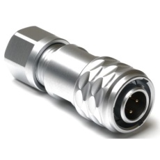 【206-5207】オス 丸型コネクタ、4極、M8、ケーブルマウント