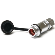 【206-5220】オス 丸型コネクタ、8極、M8、ケーブルマウント