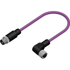 【206-7644】M12 → M12 センサアクチュエータケーブル 5 ピン 10m シールド付き メス → オス PVC