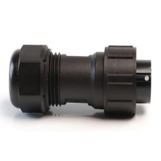 【207-0706】メス 丸型コネクタ、3極、ケーブルマウント