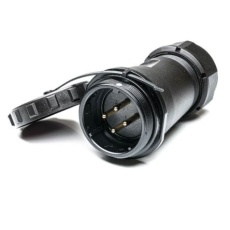 【207-0727】オス 丸型コネクタ、4極、ケーブルマウント