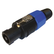 【208-0624】ラウドスピーカーコネクタ、4極、メス、ストレート(2個入り)