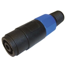 【208-0627】ラウドスピーカーコネクタ、4極、メス、ストレート(2個入り)