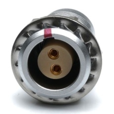 【209-5611】メス 丸型コネクタ、2極、M9、パネルマウント