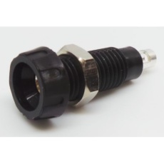 【212-1243】バナナソケット メス 黒 真鍮