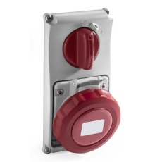 【214-4240】電源コネクタ (産業用コネクタ )、32A、400 V、3P + N + E、パネルマウント、ソケット、IP67