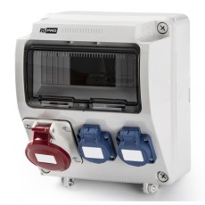 【214-4277】電源コネクタ (産業用コネクタ )、16A、400 V、2P + E、ソケット、IP44