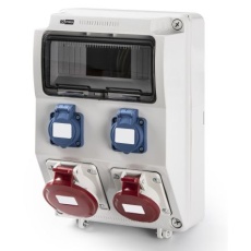【214-4284】電源コネクタ (産業用コネクタ )、32A、400 V、プラグ、IP44