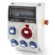 【214-4286】電源コネクタ (産業用コネクタ )、40A、400 V、3P + N + E、ソケット、IP44