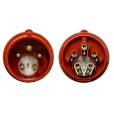 【214-4289】電源コネクタ (産業用コネクタ )、32A、400 V、3P + N + E、ケーブルマウント、プラグ、IP54