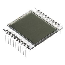 【215-6442】液晶モノクロディスプレイ 反射型 7セグメント 灰色、1列 2文字