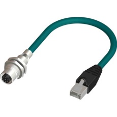 【230-5680】Cat6 イーサネットケーブル M12 - RJ45 1m