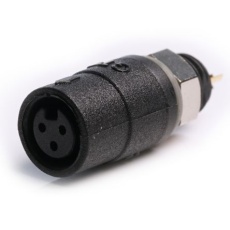 【231-7923】メス 丸型コネクタ、3極、M6、パネルマウント