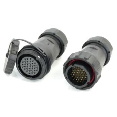 【233-8349】メス 、オス 丸型コネクタ、35極、29 mm、ケーブルマウント
