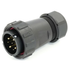 【233-8350】オス 丸型コネクタ、9極、29 mm、ケーブルマウント