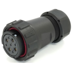 【233-8353】メス 丸型コネクタ、9極、29 mm、ケーブルマウント