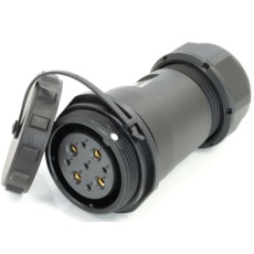 【233-8357】メス 丸型コネクタ、9極、29 mm、ケーブルマウント