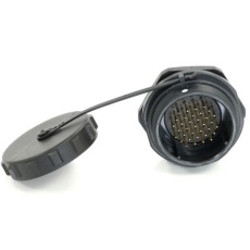 【233-8358】オス 丸型コネクタ、35極、29 mm、前面取り付け