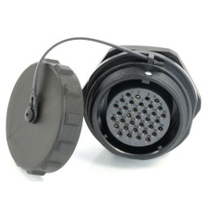 【233-8360】メス 丸型コネクタ、35極、29 mm、前面取り付け