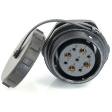 【233-8361】メス 丸型コネクタ、9極、29 mm、前面取り付け