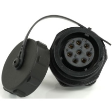 【233-8393】メス 丸型コネクタ、8極、21 mm、前面取り付け
