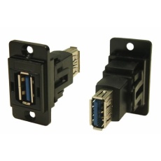 【235-4749】Type-A to A、USB3.0 USBコネクタ、メス to メス、パネルマウント