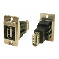 【235-4754】Type-A to A、USB2.0 USBコネクタ、メス to メス、パネルマウント