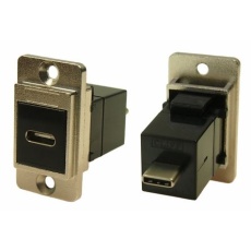 【235-4758】Type-USB-C USBコネクタ、メス to オス、パネルマウント