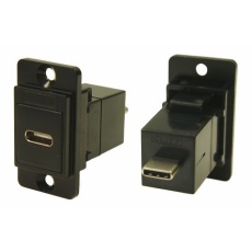 【235-4759】Type-USB-C USBコネクタ、メス to オス、パネルマウント
